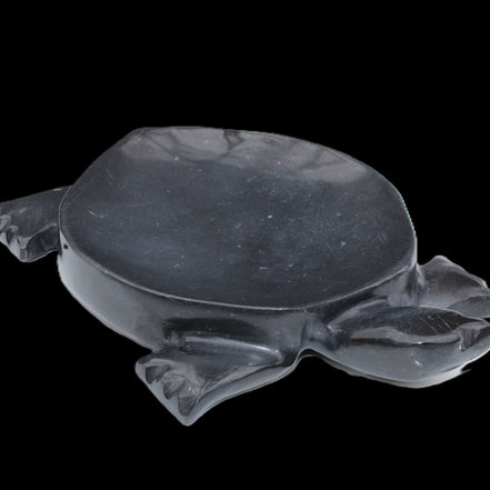 Black Jade hand-carved Turtle platter 152**113*21mm 552g in sunlight - Rocks and Things Store