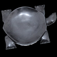 Black Jade hand-carved Turtle platter 152**113*21mm 552g in sunlight - Rocks and Things Store