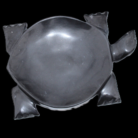 Black Jade hand-carved Turtle platter 152**113*21mm 552g in sunlight - Rocks and Things Store