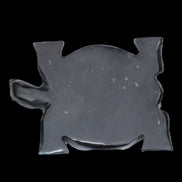 Black Jade hand-carved Turtle platter 152**113*21mm 552g in sunlight - Rocks and Things Store