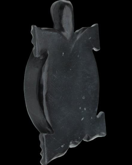 Black Jade hand-carved Turtle platter 152**113*21mm 552g in sunlight - Rocks and Things Store