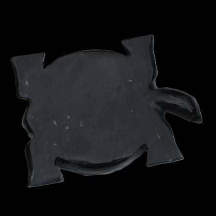 Black Jade hand-carved Turtle platter 152**113*21mm 552g in sunlight - Rocks and Things Store