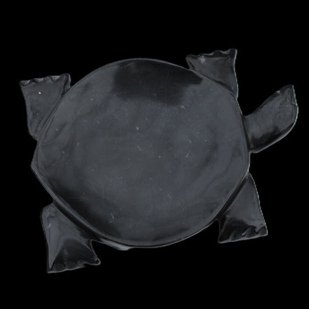 Black Jade hand-carved Turtle platter 152**113*21mm 552g in sunlight - Rocks and Things Store