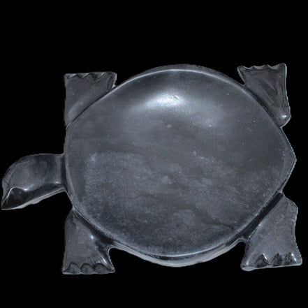 Black Jade hand-carved Turtle platter 155**113*20mm 472g in sunlight - Rocks and Things Store