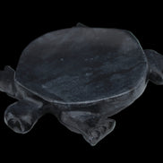 Black Jade hand-carved Turtle platter 155**113*20mm 472g in sunlight - Rocks and Things Store