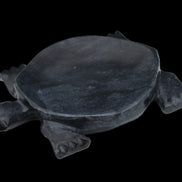 Black Jade hand-carved Turtle platter 155**113*20mm 472g in sunlight - Rocks and Things Store