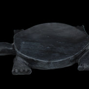Black Jade hand-carved Turtle platter 155**113*20mm 472g in sunlight - Rocks and Things Store