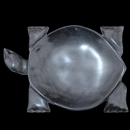 Black Jade hand-carved Turtle platter 157*112*20mm 489g in sunlight - Rocks and Things Store