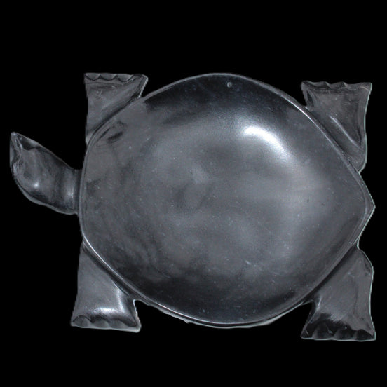 Black Jade hand-carved Turtle platter 157*112*20mm 489g in sunlight - Rocks and Things Store