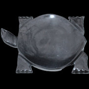 Black Jade hand-carved Turtle platter 157*112*20mm 489g in sunlight - Rocks and Things Store