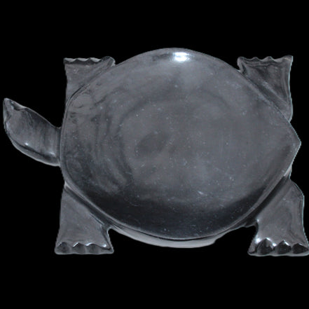 Black Jade hand-carved Turtle platter 157*112*20mm 489g in sunlight - Rocks and Things Store