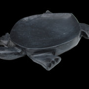 Black Jade hand-carved Turtle platter 157*112*20mm 489g in sunlight - Rocks and Things Store