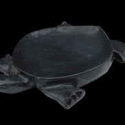 Black Jade hand-carved Turtle platter 157*112*20mm 489g in sunlight - Rocks and Things Store