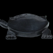 Black Jade hand-carved Turtle platter 157*112*20mm 489g in sunlight - Rocks and Things Store