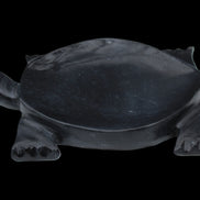 Black Jade hand-carved Turtle platter 157*112*20mm 489g in sunlight - Rocks and Things Store
