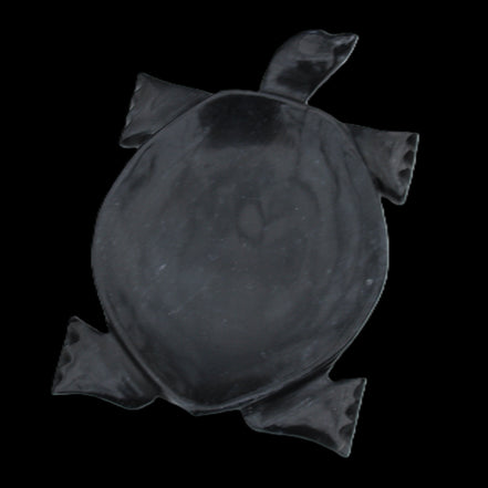 Black Jade hand-carved Turtle platter 157*112*20mm 489g in sunlight - Rocks and Things Store