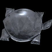 Black Jade hand-carved Turtle platter 156*118*21mm 575g in sunlight - Rocks and Things Store
