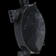 Black Jade hand-carved Turtle platter 156*118*21mm 575g in sunlight - Rocks and Things Store