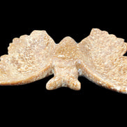 Chocolate Calcite hand-carved Butterfly dual platter 205*30*184mm 1076g in sunlight - Rocks and Things Store