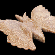Chocolate Calcite hand-carved Butterfly dual platter 205*30*184mm 1076g in sunlight - Rocks and Things Store