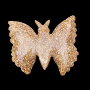 Chocolate Calcite hand-carved Butterfly dual platter 205*30*184mm 1076g in sunlight - Rocks and Things Store