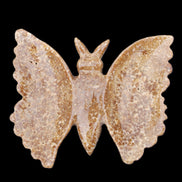 Chocolate Calcite hand-carved Butterfly dual platter 205*30*184mm 1076g in sunlight - Rocks and Things Store