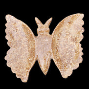 Chocolate Calcite hand-carved Butterfly dual platter 205*30*184mm 1076g in sunlight - Rocks and Things Store