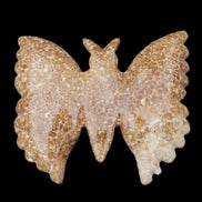 Chocolate Calcite hand-carved Butterfly dual platter 206*30*188mm 1113g in sunlight - Rocks and Things Store