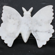 White Jade hand-carved dual platter Butterfly 203*27*185mm 981g in sunlight - Rocks and Things Store