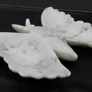 White Jade hand-carved dual platter Butterfly 203*27*185mm 981g in sunlight - Rocks and Things Store