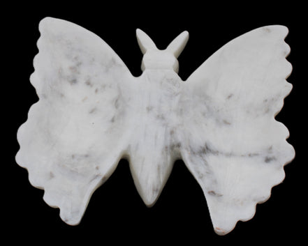 White Jade hand-carved dual platter Butterfly 203*27*185mm 981g in sunlight - Rocks and Things Store