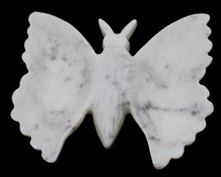 White Jade hand-carved dual platter Butterfly 203*27*185mm 981g in sunlight - Rocks and Things Store