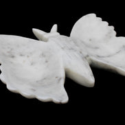 White Jade hand-carved dual platter Butterfly 203*27*185mm 981g in sunlight - Rocks and Things Store