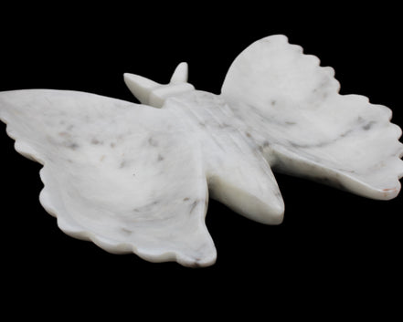 White Jade hand-carved dual platter Butterfly 203*27*185mm 981g in sunlight - Rocks and Things Store