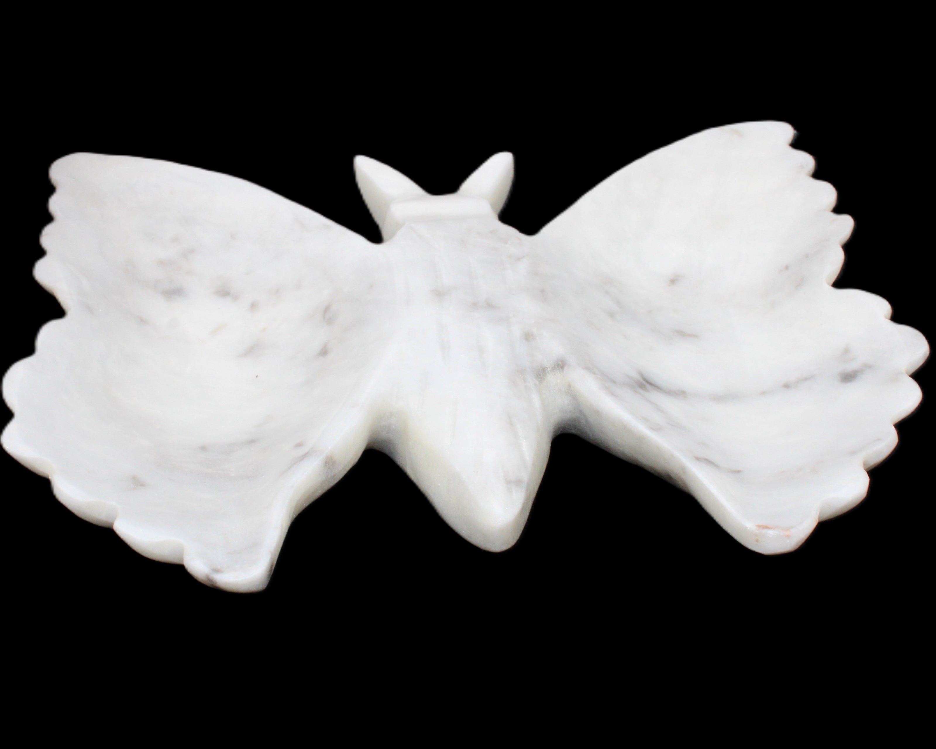 White Jade hand-carved dual platter Butterfly 203*27*185mm 981g in sunlight - Rocks and Things Store
