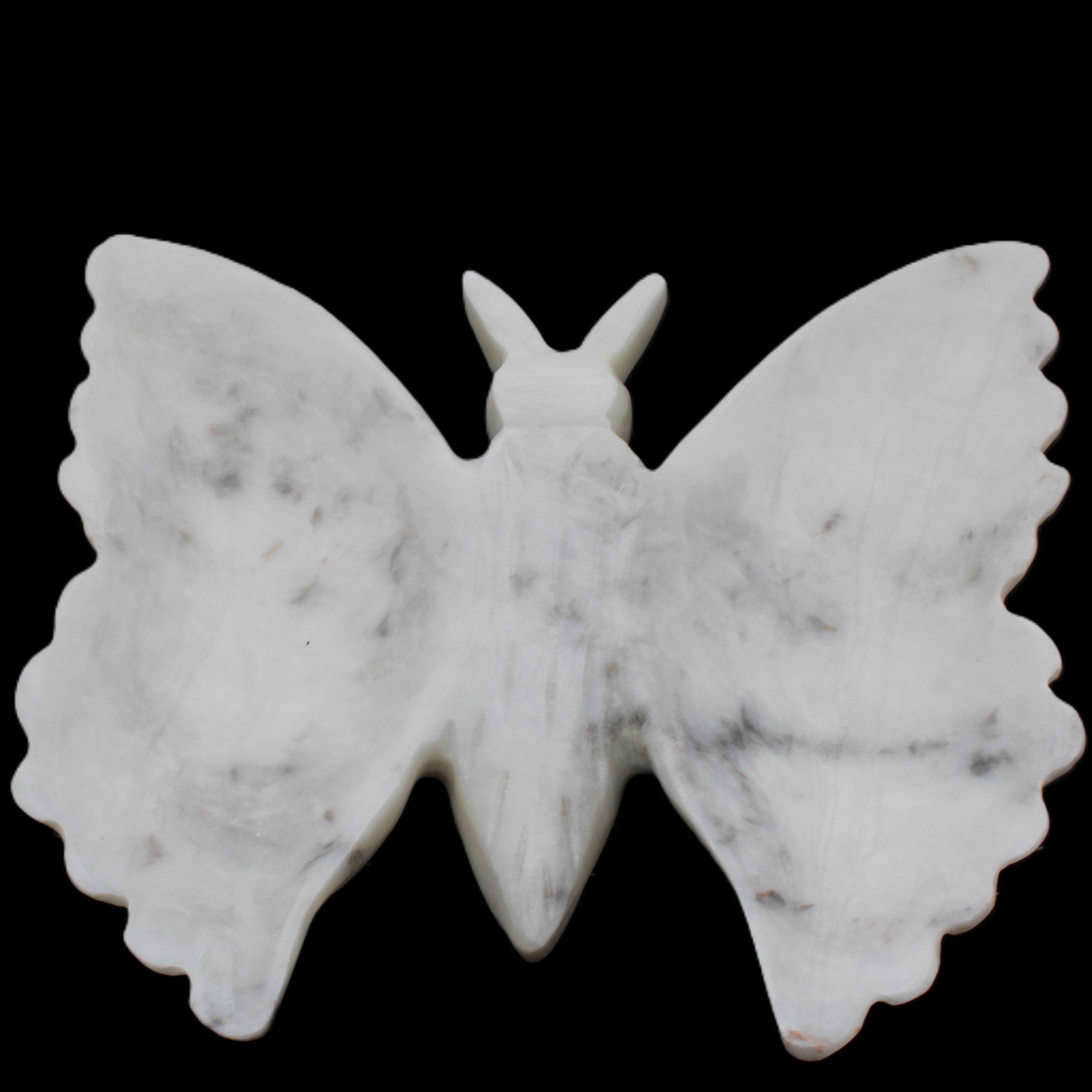 White Jade hand-carved dual platter Butterfly 203*27*185mm 981g in sunlight - Rocks and Things Store