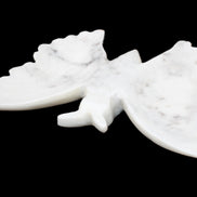 White Jade hand-carved dual platter Butterfly 203*27*185mm 981g in sunlight - Rocks and Things Store
