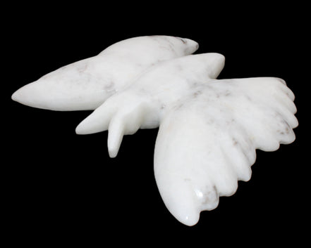 White Jade hand-carved dual platter Butterfly 203*27*185mm 981g in sunlight - Rocks and Things Store