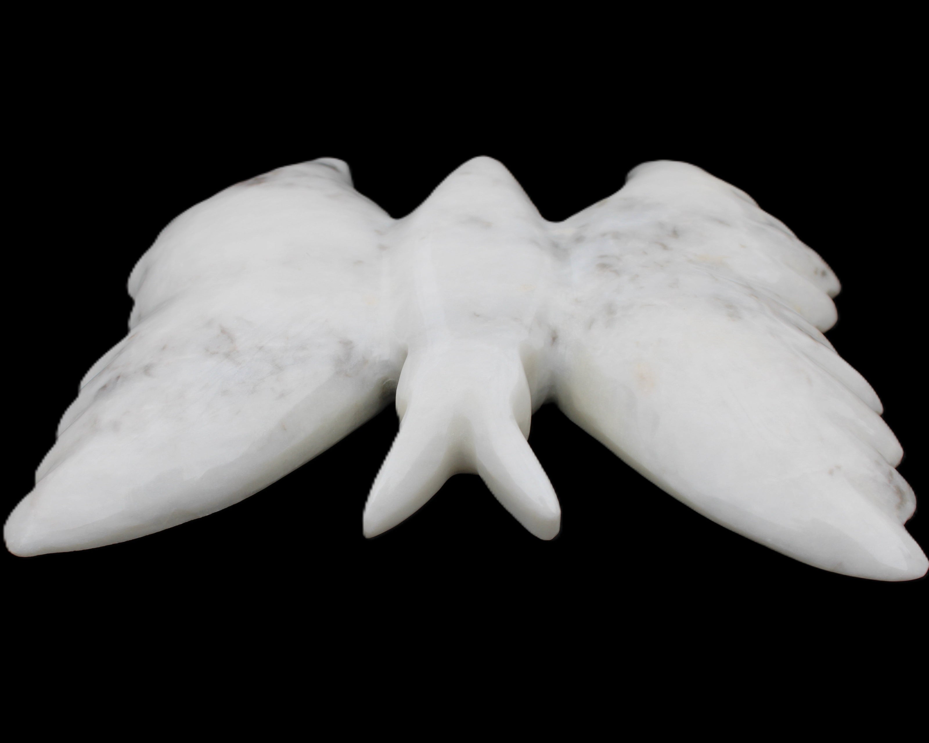 White Jade hand-carved dual platter Butterfly 203*27*185mm 981g in sunlight - Rocks and Things Store