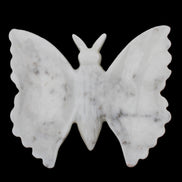 White Jade hand-carved dual platter Butterfly 203*27*185mm 981g in sunlight - Rocks and Things Store