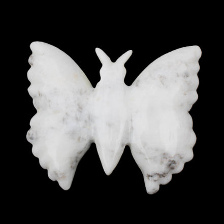 White Jade hand-carved dual platter Butterfly 203*27*185mm 981g in sunlight - Rocks and Things Store