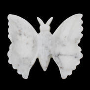 White Jade hand-carved dual platter Butterfly 203*27*185mm 981g in sunlight - Rocks and Things Store