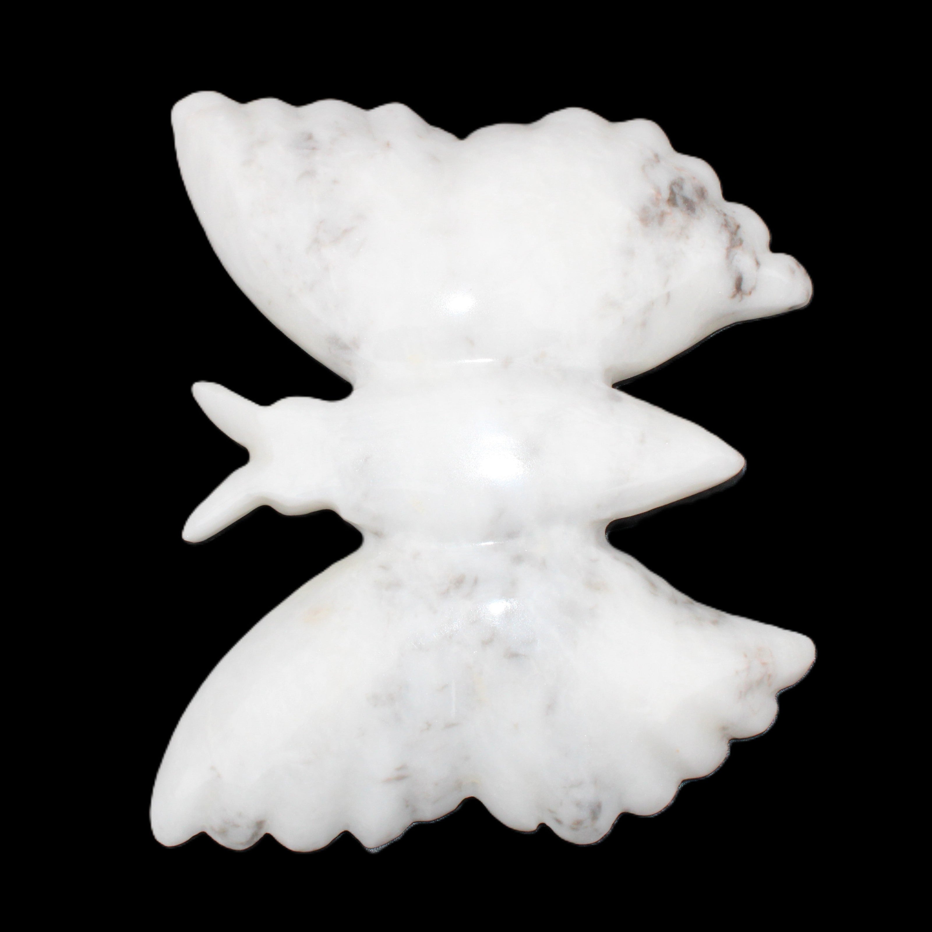 White Jade hand-carved dual platter Butterfly 203*27*185mm 981g in sunlight - Rocks and Things Store