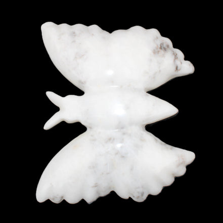 White Jade hand-carved dual platter Butterfly 203*27*185mm 981g in sunlight - Rocks and Things Store