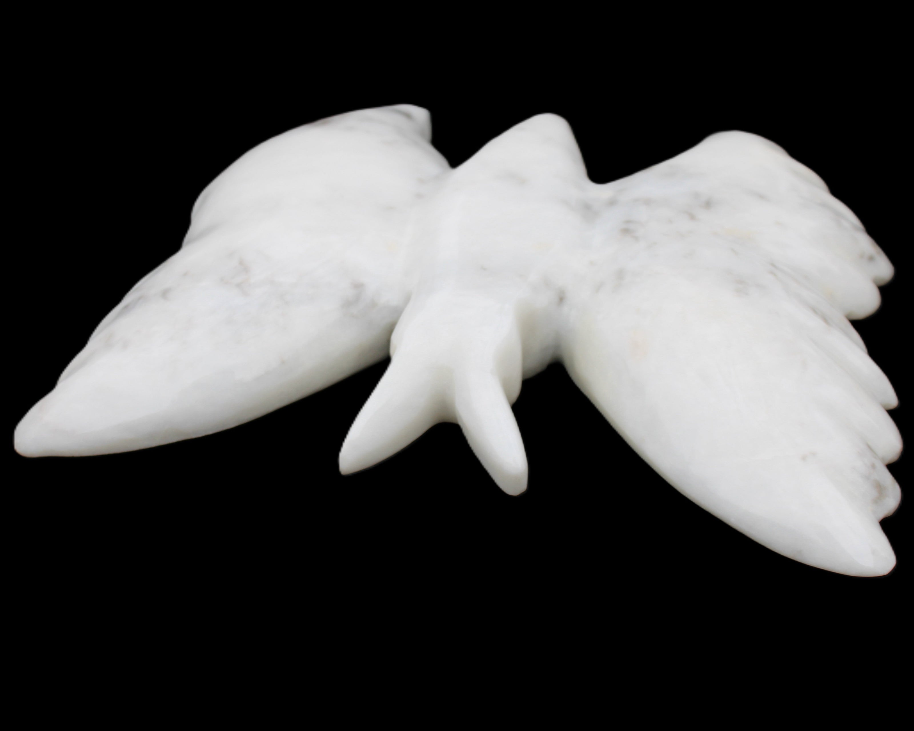 White Jade hand-carved dual platter Butterfly 203*27*185mm 981g in sunlight - Rocks and Things Store