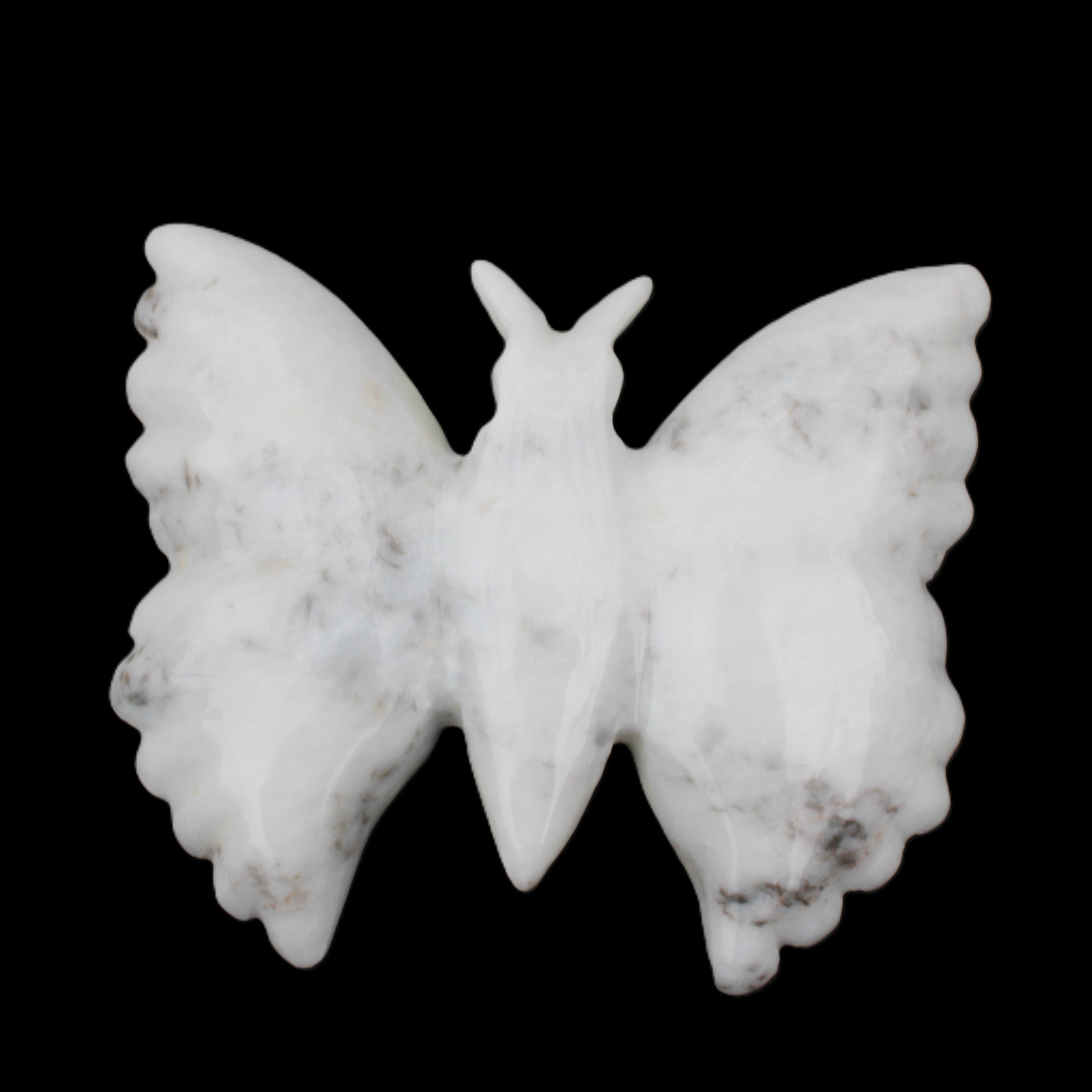 White Jade hand-carved dual platter Butterfly 203*27*185mm 981g in sunlight - Rocks and Things Store
