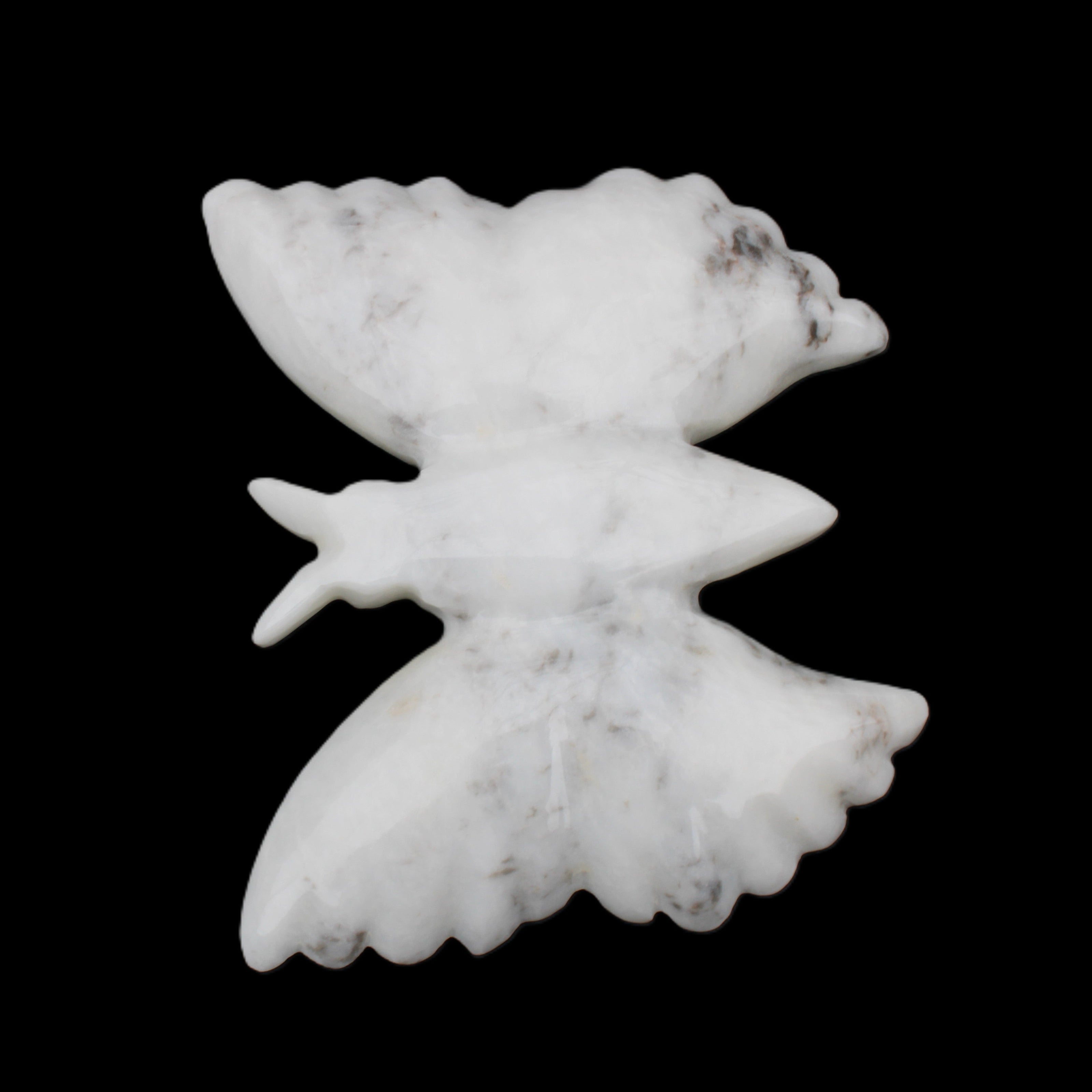 White Jade hand-carved dual platter Butterfly 203*27*185mm 981g in sunlight - Rocks and Things Store