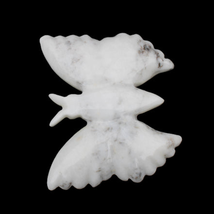 White Jade hand-carved dual platter Butterfly 203*27*185mm 981g in sunlight - Rocks and Things Store