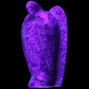 K2 Jasper with Azurite from Himalaya Guardian Angel 55*27*84mm 165g in UV light - Rocks and Things Store