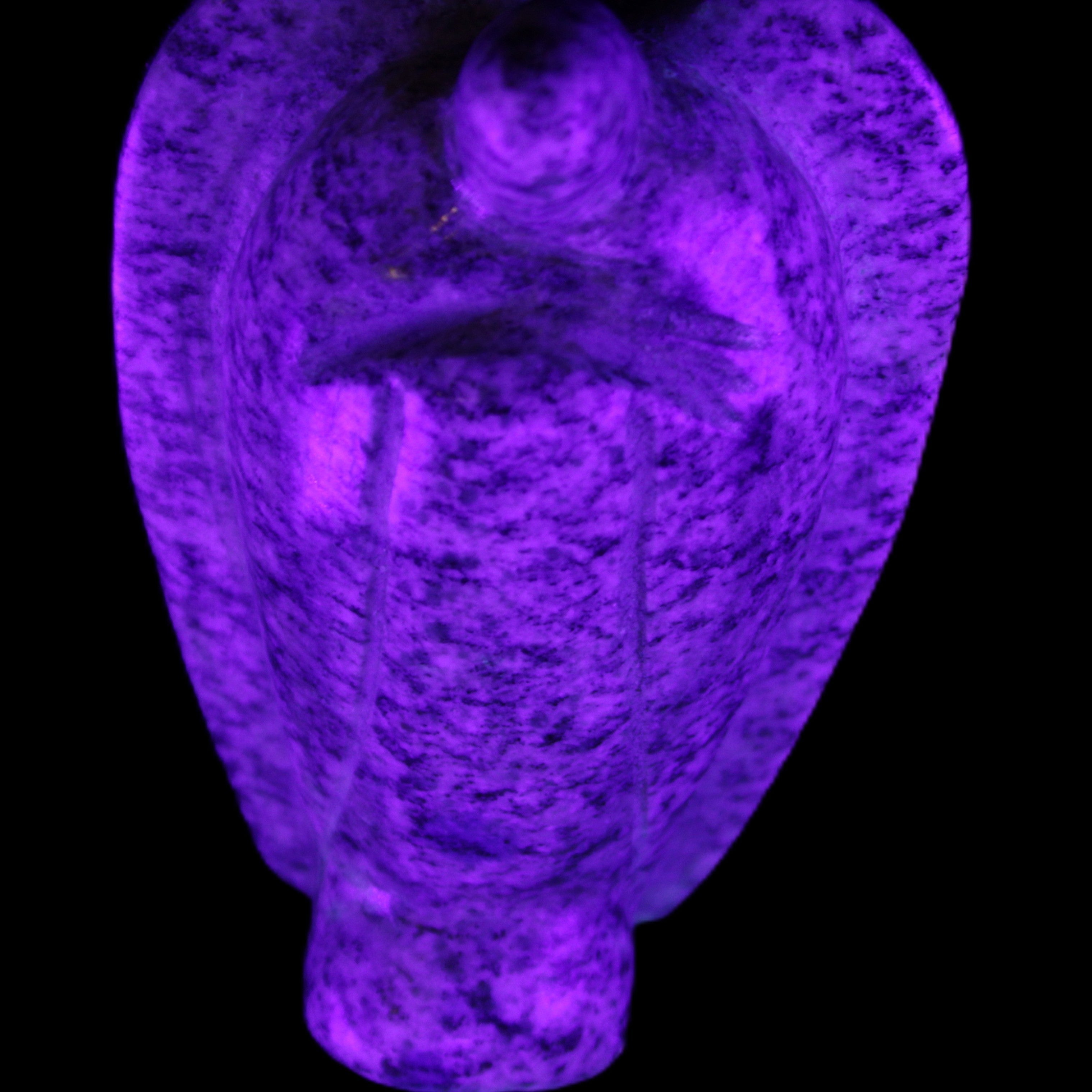 K2 Jasper with Azurite from Himalaya Guardian Angel 55*27*84mm 165g in UV light - Rocks and Things Store